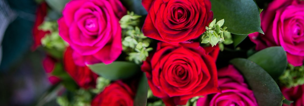 Peach and cream hand-tied bouquet with gerberas and roses