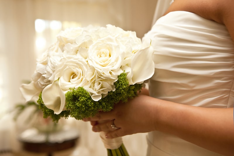 Luxury wedding flowers closeup